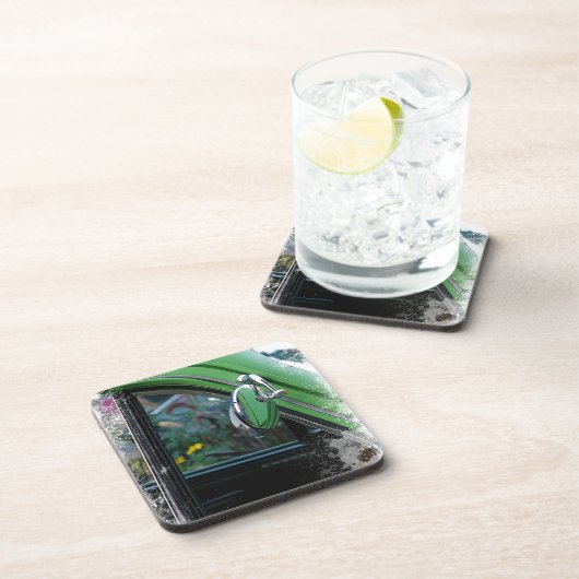 Vintage Car Mirror Getränkeuntersetzer (Rechte Seite)