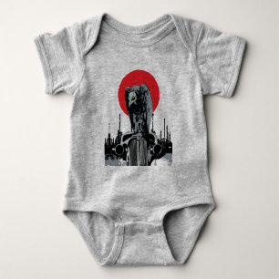 Vintage Car mit roter Sonne Baby Strampler