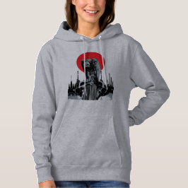 Vintage Car mit roter Sonne Hoodie