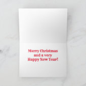 Vintage Car mit Weihnachtskarte Karte (Innenseite)