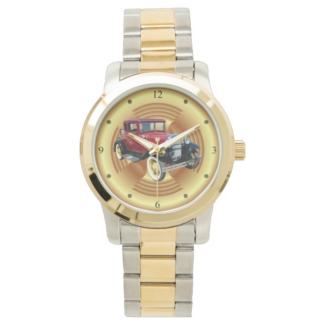 Vintage Car ~ Modell A 1928 -29 Coupe ~ Armbanduhr (Vorderseite)