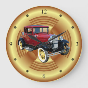 Vintage Car ~ Modell A 1928 -29 Coupe ~ Große Wanduhr