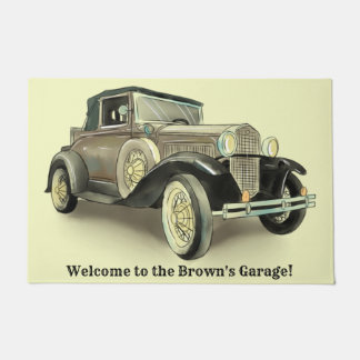 Vintage Car - Name hinzufügen - Doormat Fußmatte