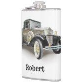 Vintage Car - Name hinzufügen - Flachmann (Links)