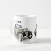 Vintage Car - Name hinzufügen - Kaffee-Tasse Kaffeetasse (Vorderseite Links)