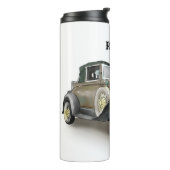 Vintage Car - Name hinzufügen - Kaffee Thermosbecher (Nach links gedreht)
