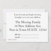 Vintage Car Neue Adresskarte Ankündigung (Rückseite)