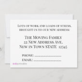 Vintage Car Neue Adresskarte Ankündigung (Rückseite)