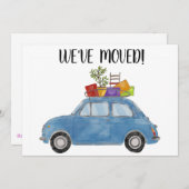 Vintage Car Neue Adresskarte Ankündigung (Vorne/Hinten)