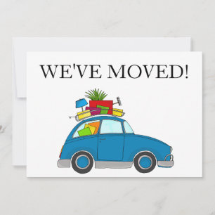 Vintage Car Neue Adresskarte Ankündigung