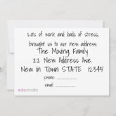 Vintage Car Neue Adresskarte Ankündigung (Rückseite)