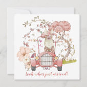 Vintage Car Niedlich Bunny Girl Ankündigung (Vorderseite)