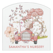 Vintage Car Niedlich Cat Florals Kinderzimmer