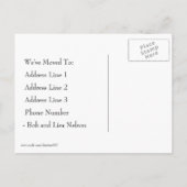 Vintage Car on Gray Streifen Änderung der Adresse Ankündigungspostkarte (Rückseite)