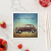 Vintage Car Paper Party Napkins Serviette (Beispiel)