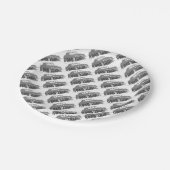 Vintage Car Pappteller (Schrägansicht)