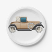 Vintage Car Pappteller (Vorderseite)
