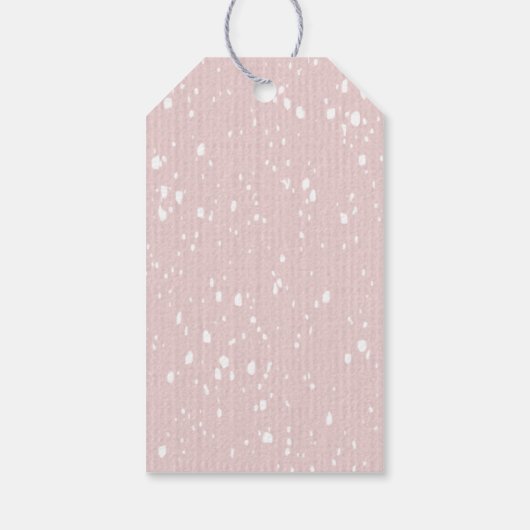 Vintage Car Pink Weihnachten Geschenkanhänger (Rückseite)