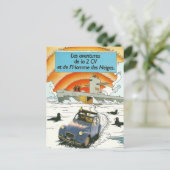 Vintage Car Postcard | Citroen 2cv | Frankreich Postkarte (Stehend Vorderseite)