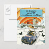 Vintage Car Postcard | Citroen 2cv | Frankreich Postkarte (Vorne/Hinten)