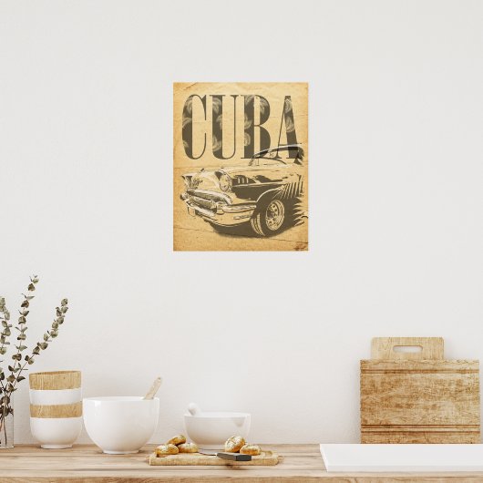Vintage Car Poster (Küche)