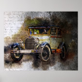 Vintage Car Poster Nostalgie Kunst und Kultur (Vorne)