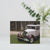 Vintage Car Postkarte (Stehend Vorderseite)