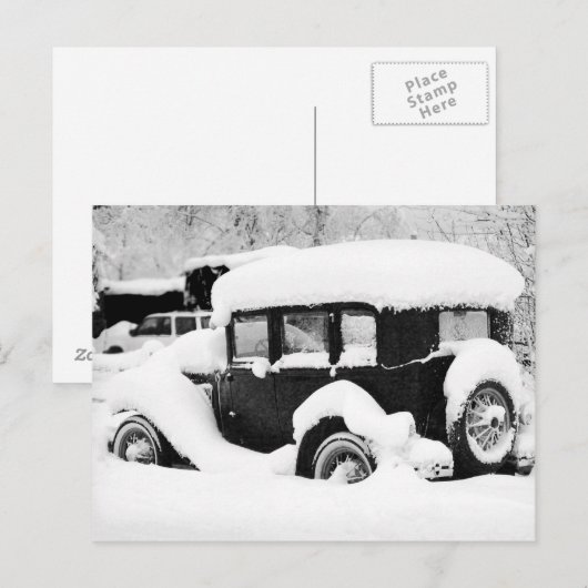 Vintage Car Postkarte (Vorne/Hinten)