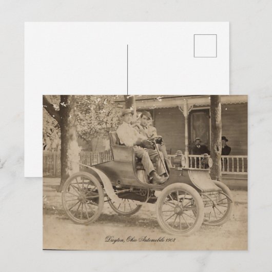 Vintage Car Postkarte (Vorne/Hinten)