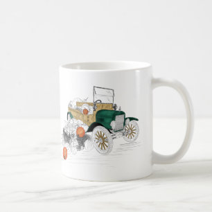 Vintage Car Pumpkin Harvest Kaffeetasse