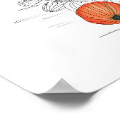 Vintage Car Pumpkin Harvest Poster (Ecke)