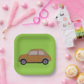 Vintage Car Retro Party Papierplatte Pappteller (Party)