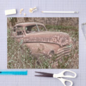 Vintage Car Retro Rustikale Altstadt Seidenpapier (Handwerk)
