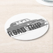 Vintage Car Runder Pappuntersetzer (Angewinkelt)