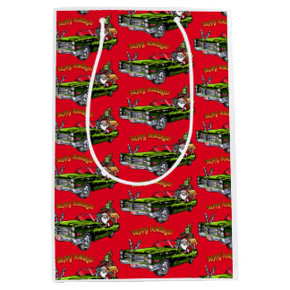 Vintage Car Santa Mittlere Geschenktüte