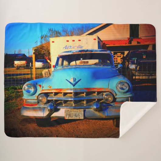 Vintage Car Sherpadecke (Vorderseite (Horizontal))