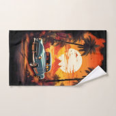 Vintage Car Sunset - Geschenk für Autoverliebhaber Badhandtuch Set (Handtuch)