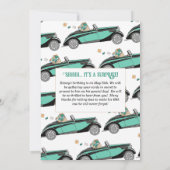 Vintage Car Surprise Shooting by Mail Birthday Einladung (Rückseite)