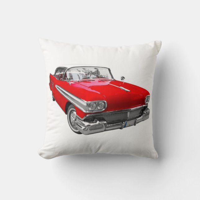 Vintage Car Throw Kissen (Vorderseite)