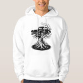Vintage Car Tree Tattoo Flash Design Hoodie (Vorderseite)