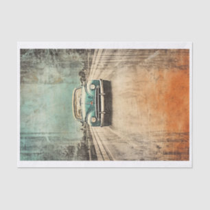 Vintage Car Truck Dekoupage Gewebe Seidenpapier