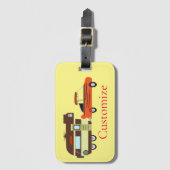 Vintage Car und Camper Thunder_Cove Gepäckanhänger (Vorderseite Vertikal)