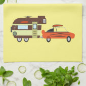 Vintage Car und Camper Thunder_Cove Geschirrtuch (Gefaltet)