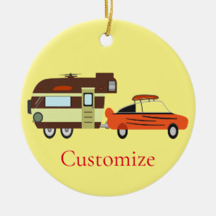 Vintage Car und Camper Thunder_Cove Keramik Ornament