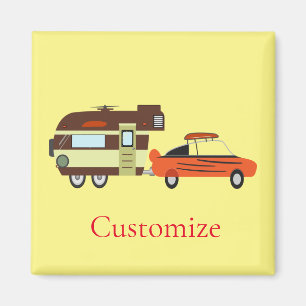 Vintage Car und Camper Thunder_Cove Magnet