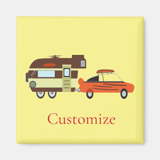 Vintage Car und Camper Thunder_Cove Magnet (Vorne)