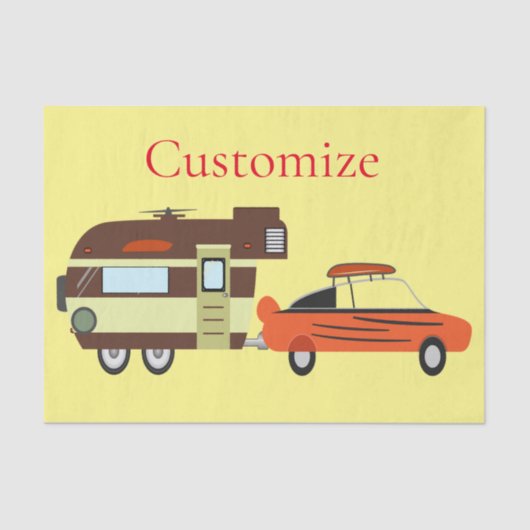 Vintage Car und Camper Thunder_Cove Seidenpapier (Vorderseite)