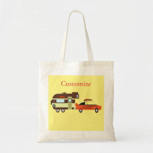 Vintage Car und Camper Thunder_Cove Tragetasche