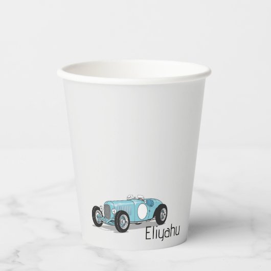 Vintage Car upsherin Pappbecher (Vorderseite)