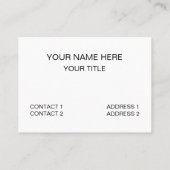 Vintage Car Visitenkarte (Rückseite)